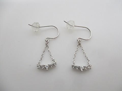 優 ピンキー&ダイアン Pinky-Dianne ホワイトトパーズ フックピアス K10WG レディース