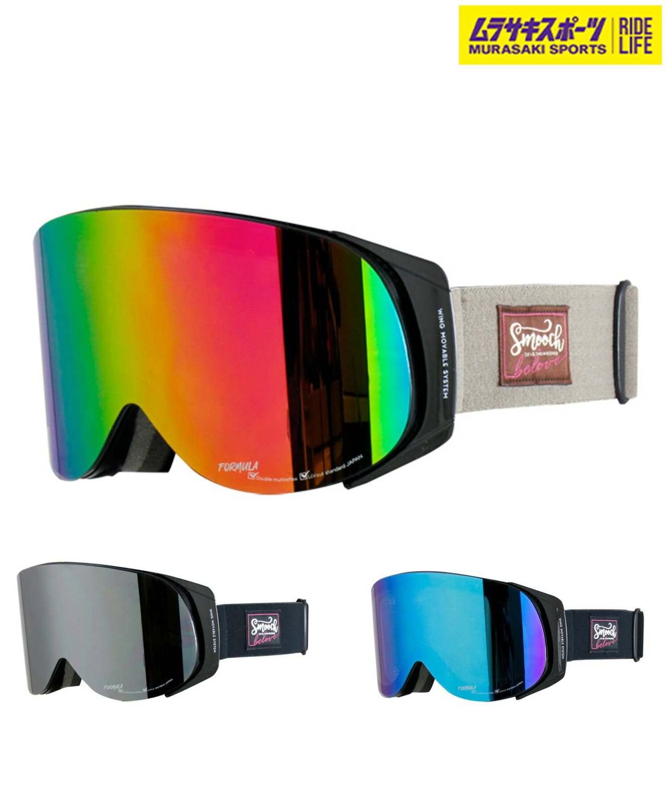 新品未使用 25-26 SMITH GOGGLE SQUAD SLATE(CP PRO PHOTO BLUE) 土日