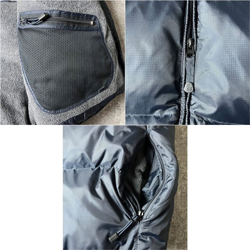 00s GAP フリース ライナー フルジップ ダウン ベスト XL / 00年代