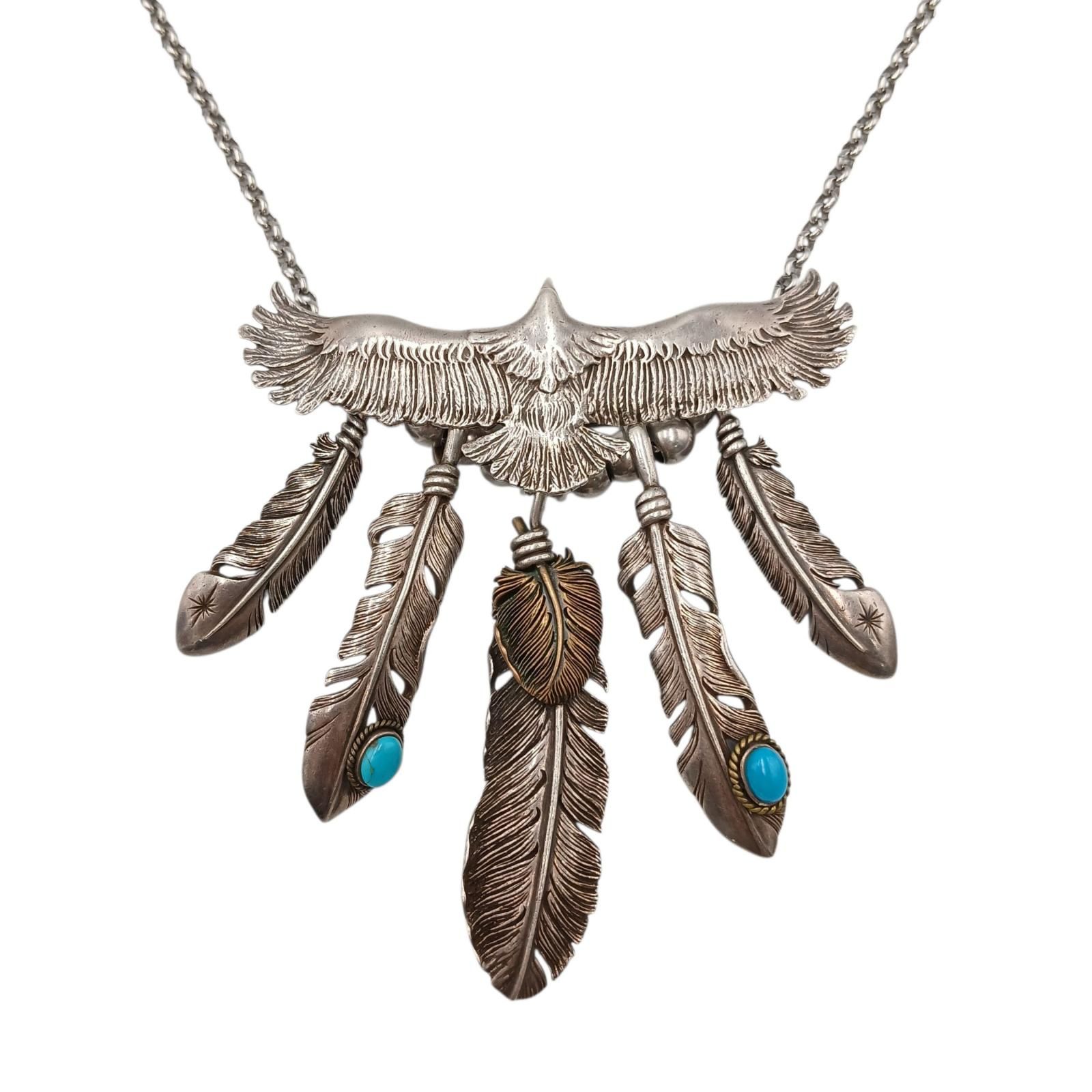 SAAD ネックレス イーグルフェザー シルバー925 メンズ