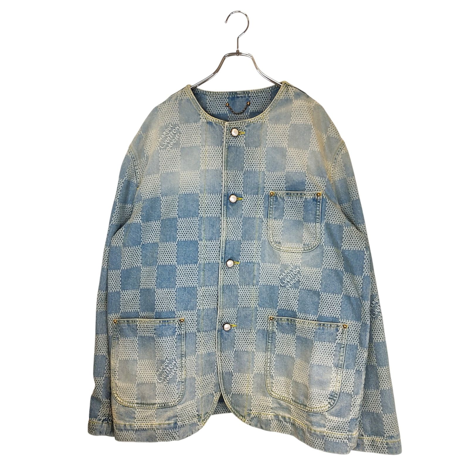 LOUIS VUITTON ルイ・ヴィトン 24SS Damier Collarless Denim Jacket