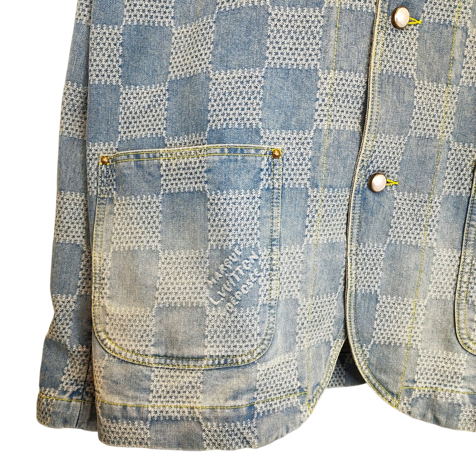 LOUIS VUITTON ルイ・ヴィトン 24SS Damier Collarless Denim Jacket