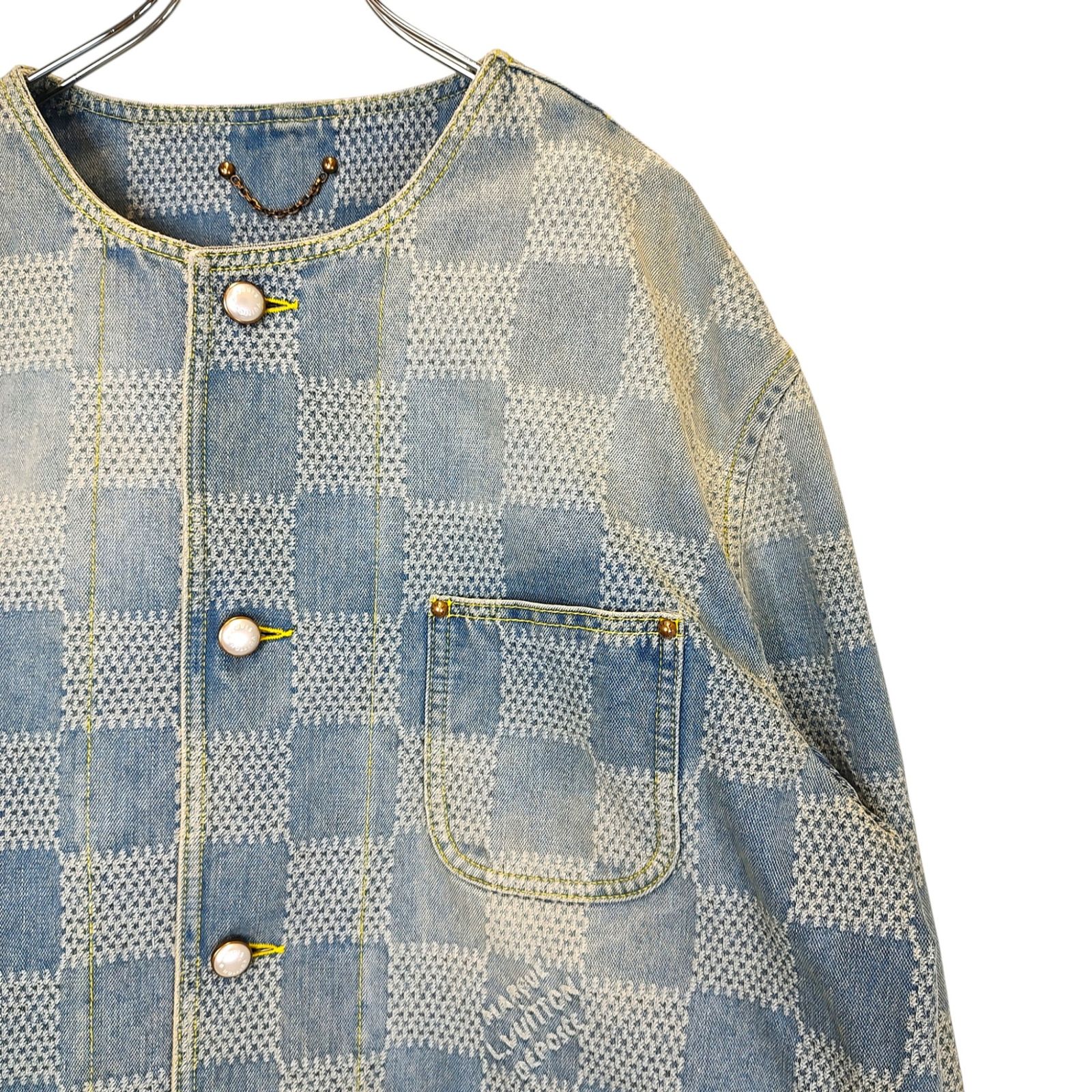 LOUIS VUITTON ルイ・ヴィトン 24SS Damier Collarless Denim Jacket