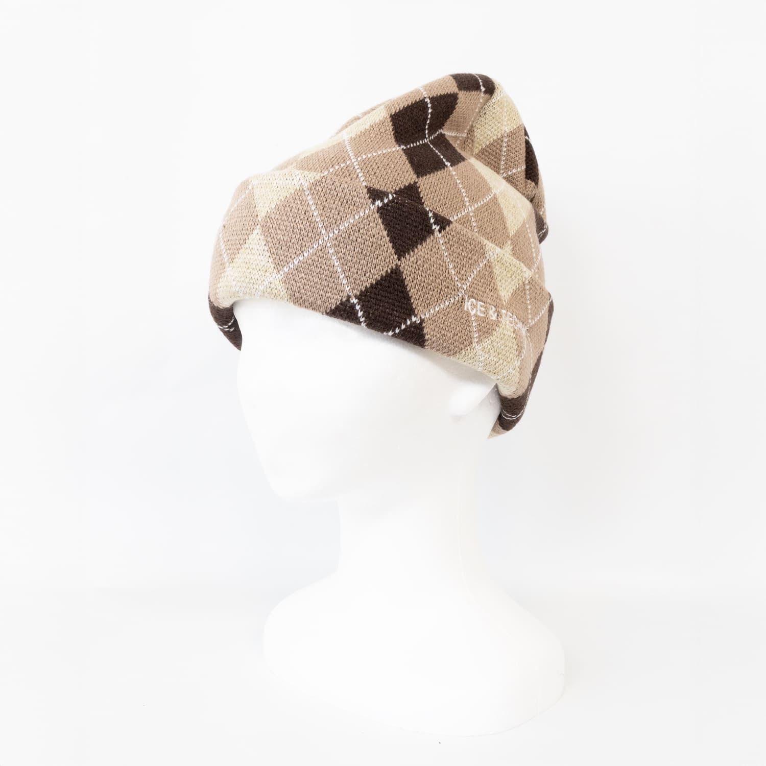 ICE & TECHNO 25AW ARGYLE BEANIE (BEIGE) ニットビーニー ニット