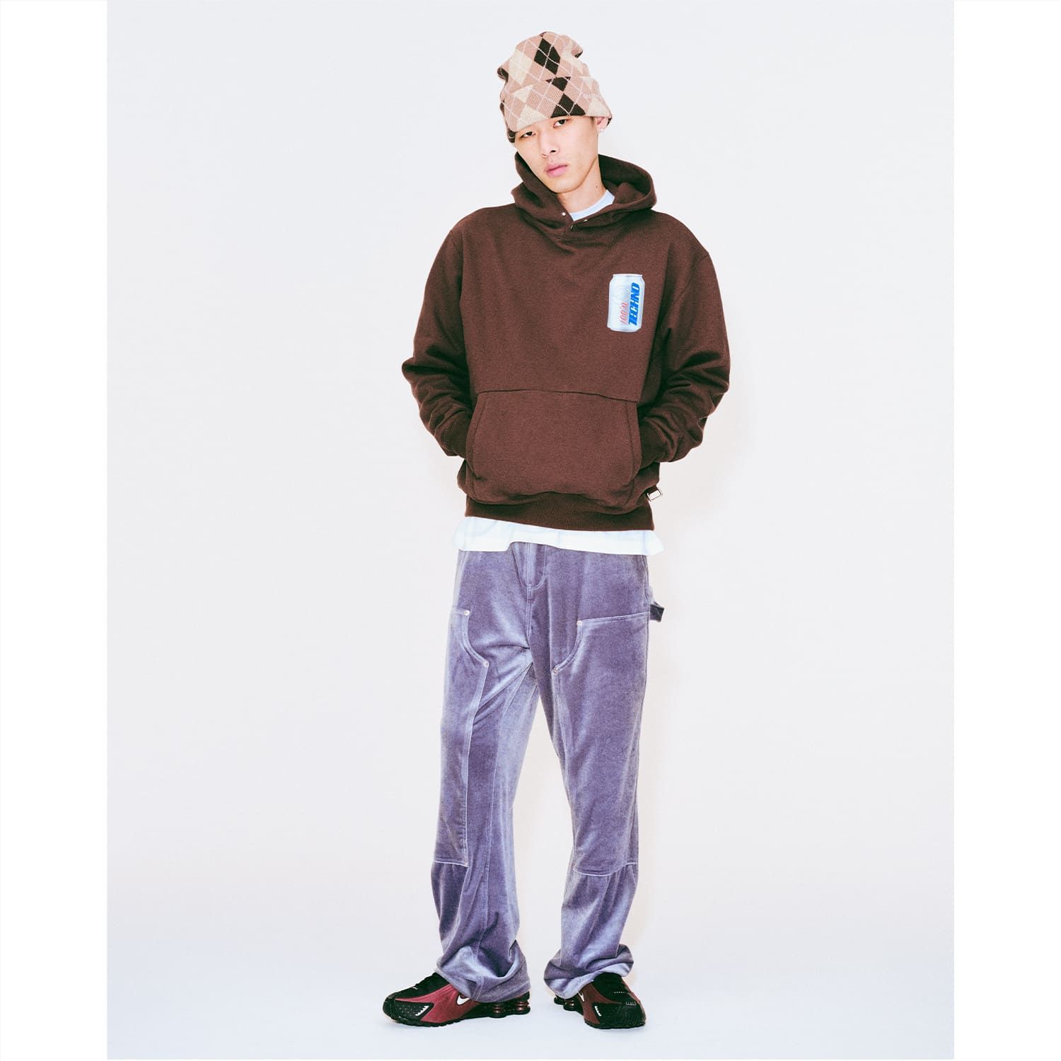 ICE & TECHNO 25AW ARGYLE BEANIE (BEIGE) ニットビーニー ニット