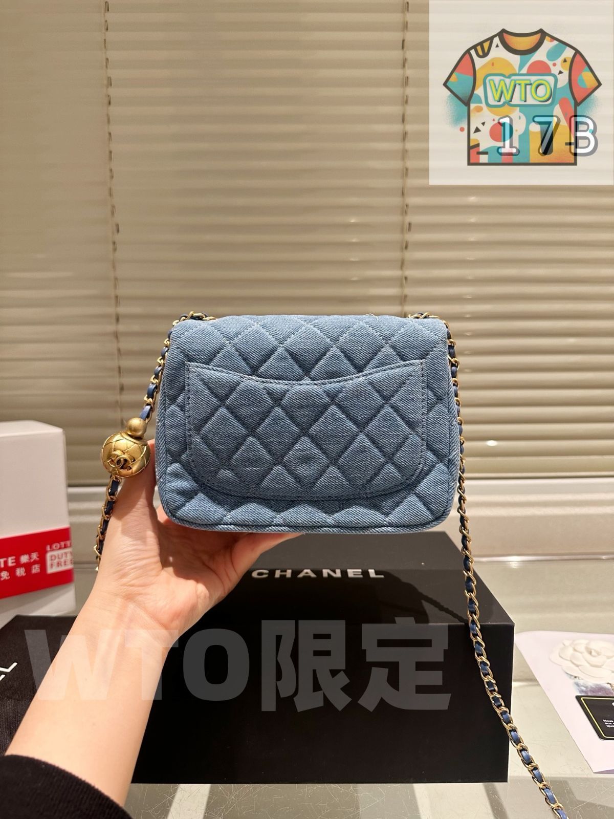 今日 Chanel Denim G Ball Quilted Flap Bag デニム ゴールドボール クォールト スモール