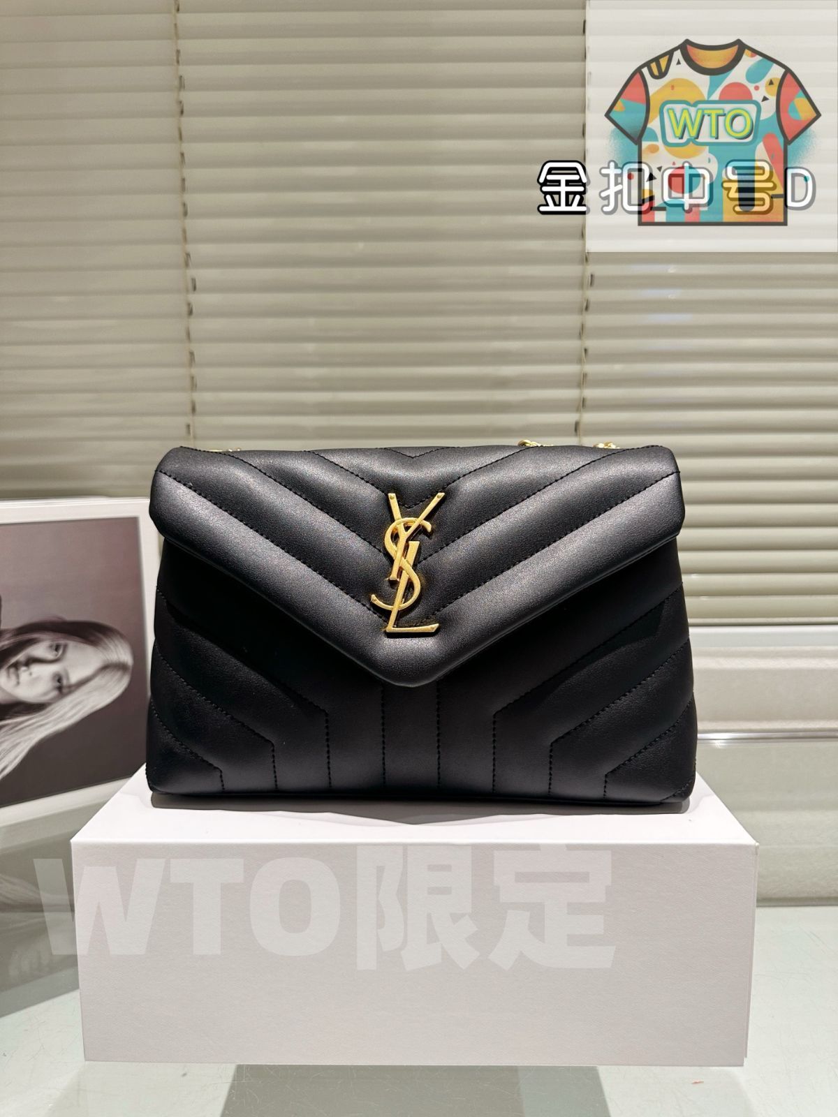 今日 Saint Laurent YSL 2025 早春 LouLou ハンドバッグ ミドル