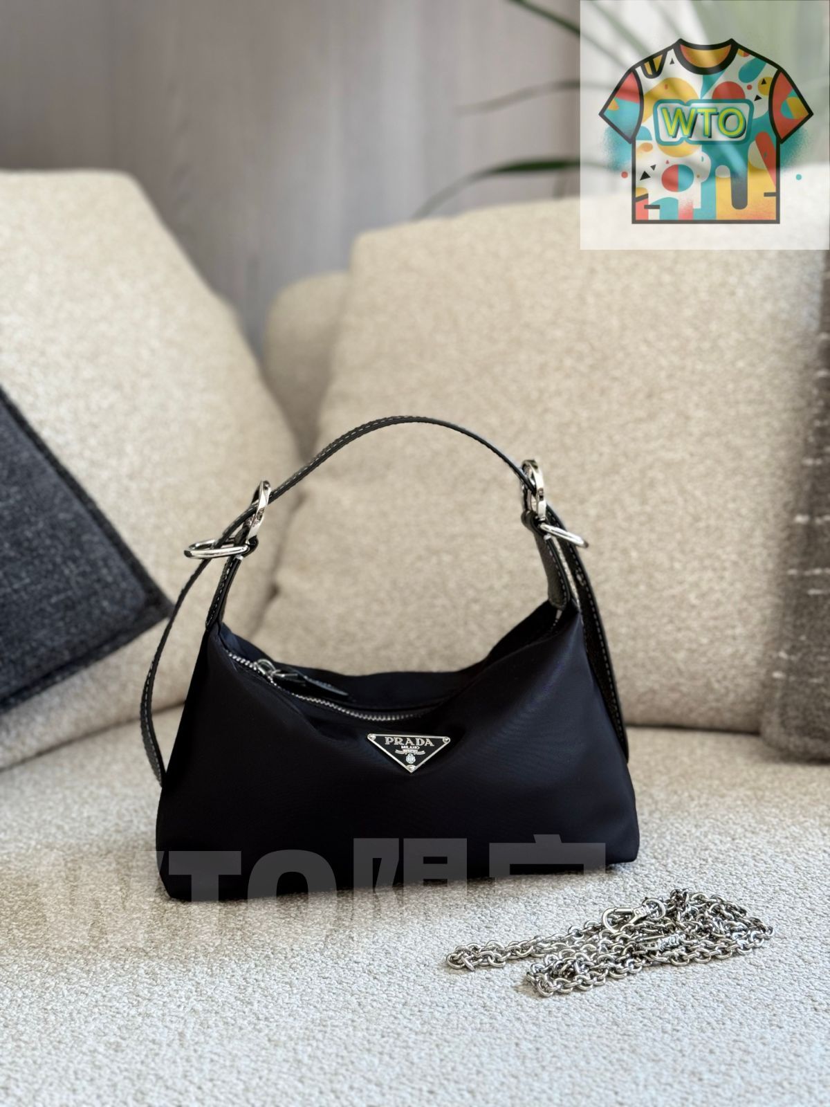 今日 Prada Vintage Dumpling Tote ヴィンテージダンプリングトートバッグ