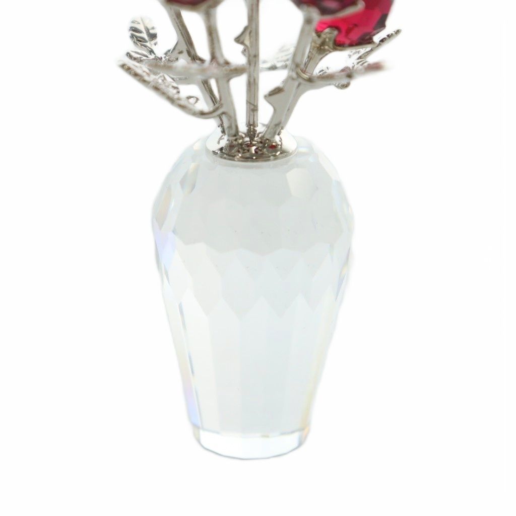 スワロフスキー 置物　バラ スワロフスキー SWAROVSKI フィギュリン ローズ ブーケ フィギュア