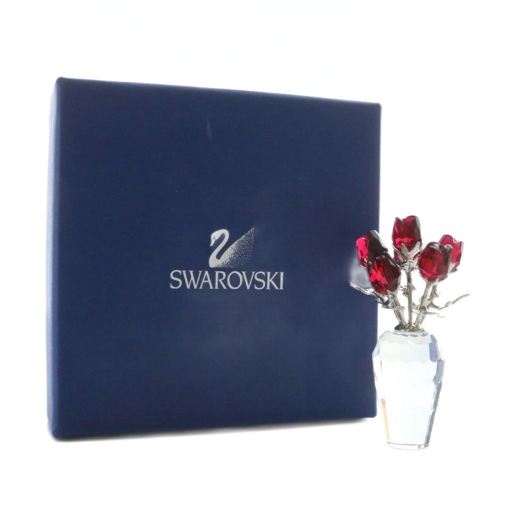 スワロフスキー SWAROVSKI 置物 インテリア オブジェ クリスタル 薔薇