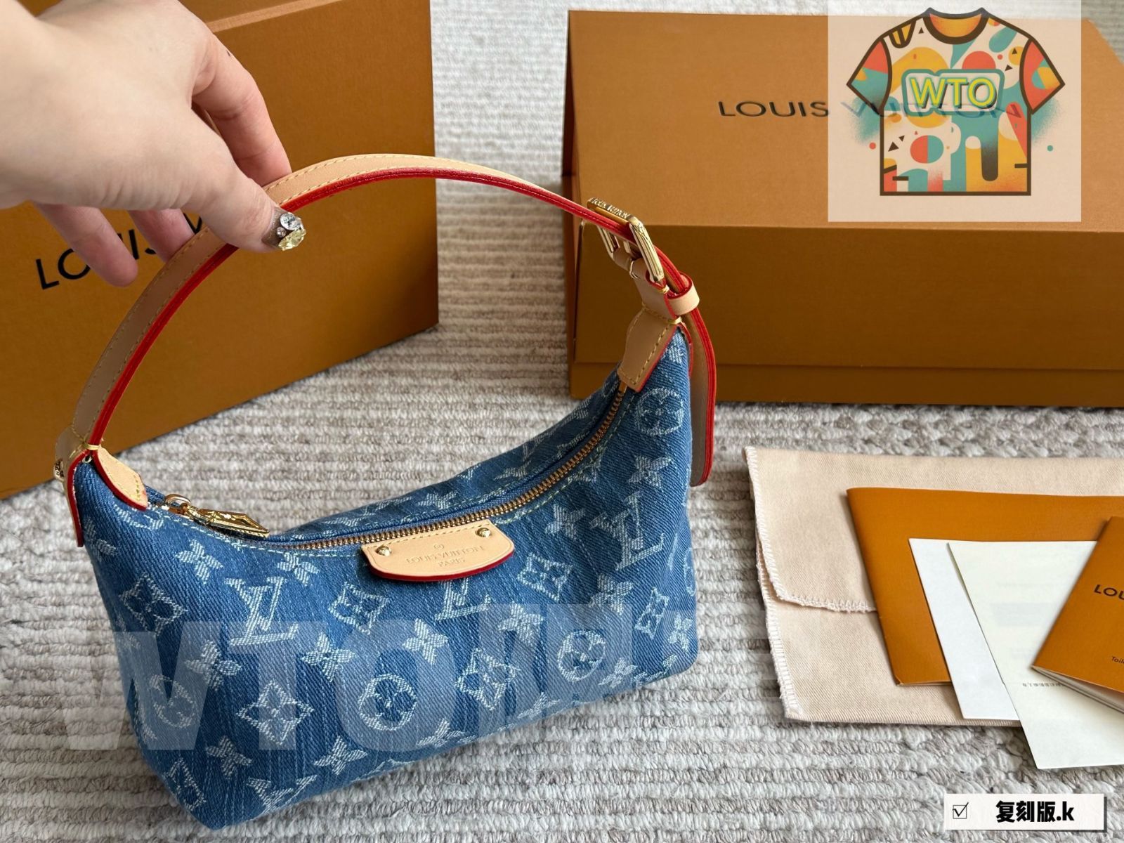 今日 L Brand Denim Underarm Bag コーデュロイ アンダーアームバッグ