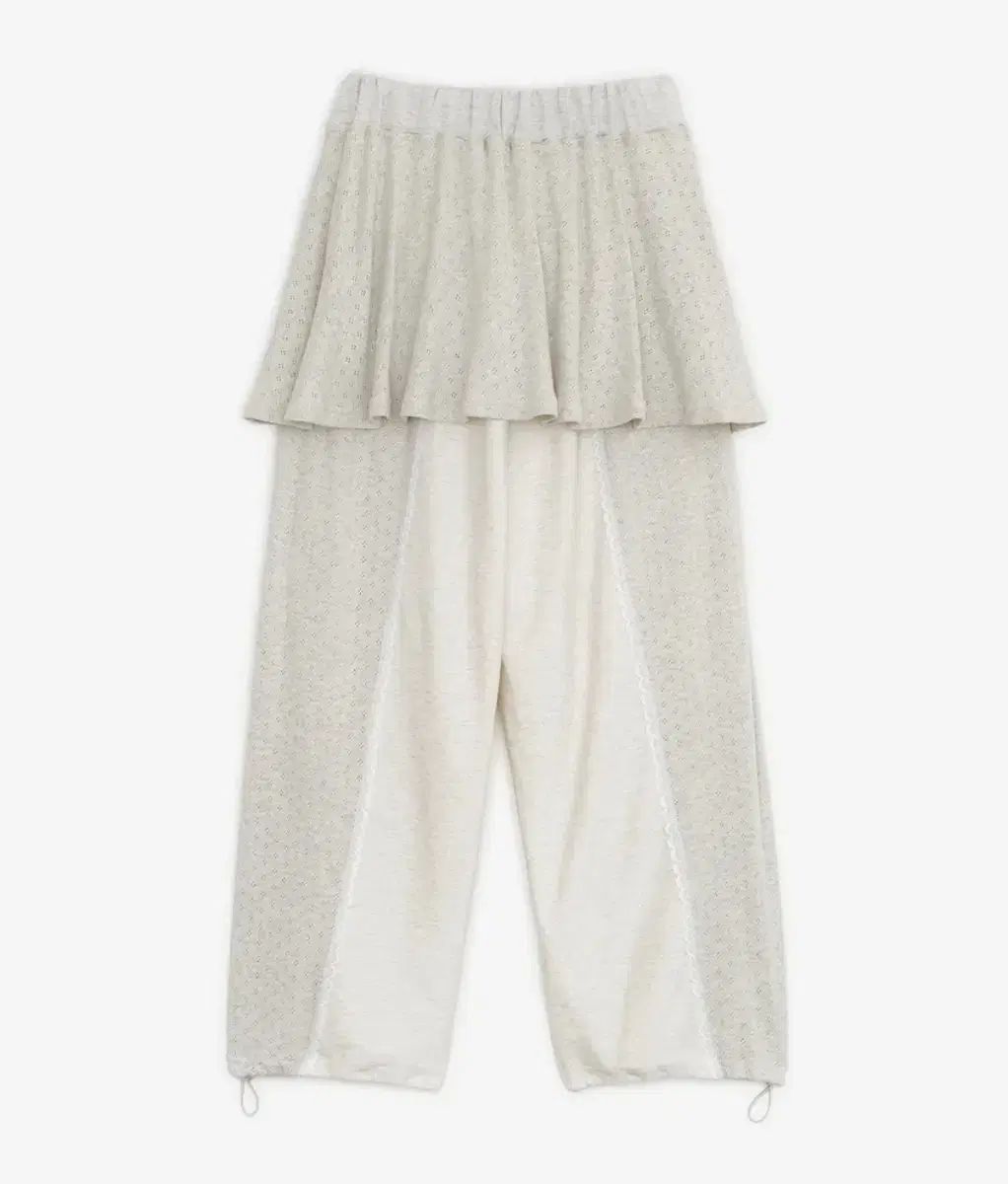 ハグユアースキン パッチ スカート レイヤード ジョガー パンツ