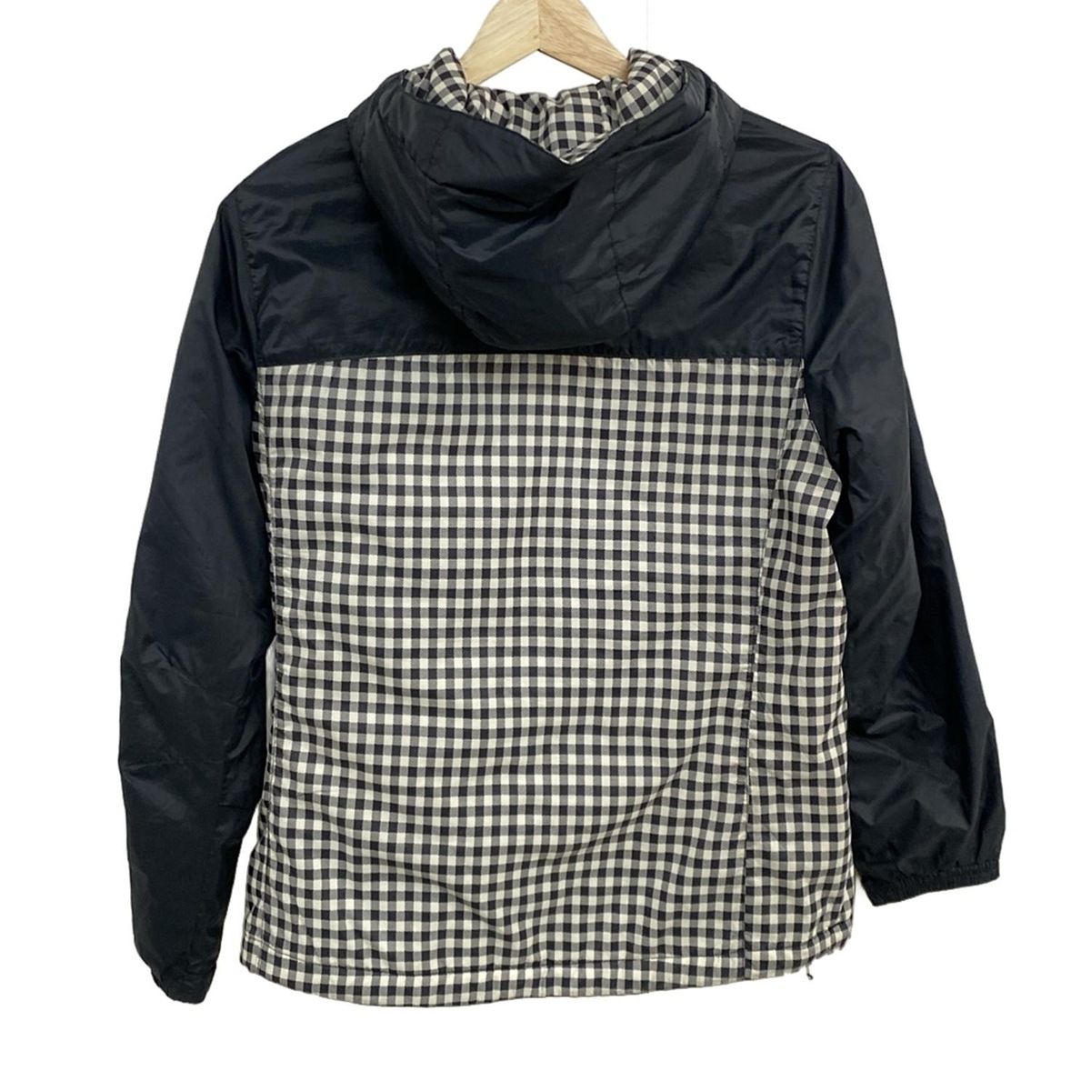 columbia コロンビア ブルゾン サイズS レディース - ダークグレー×黒×アイボリー 長袖 チェック柄 OMNI-HEAT 中綿 冬