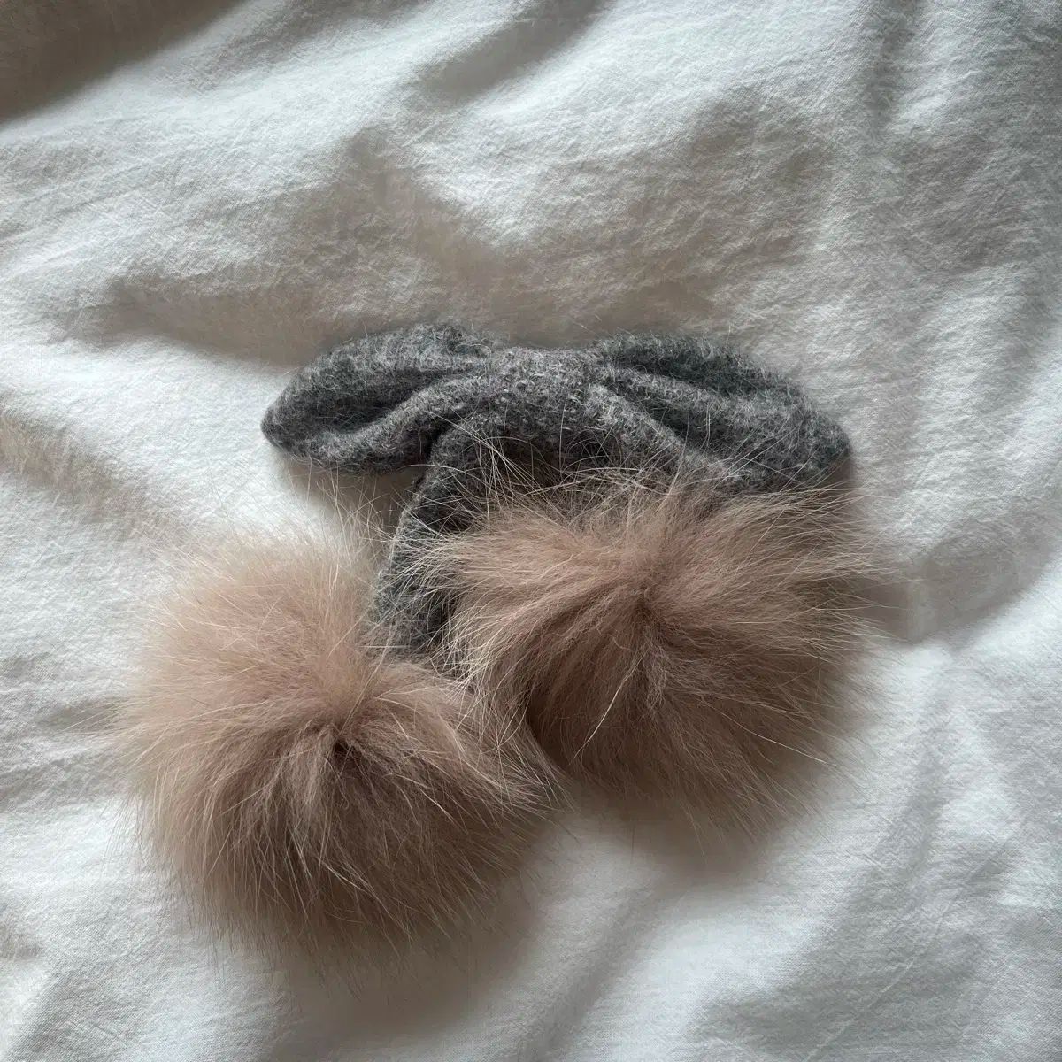 日本ブランド LUDLOW リボン ファー シュシュ ヘアゴム 姉ギャル 姫ギャル