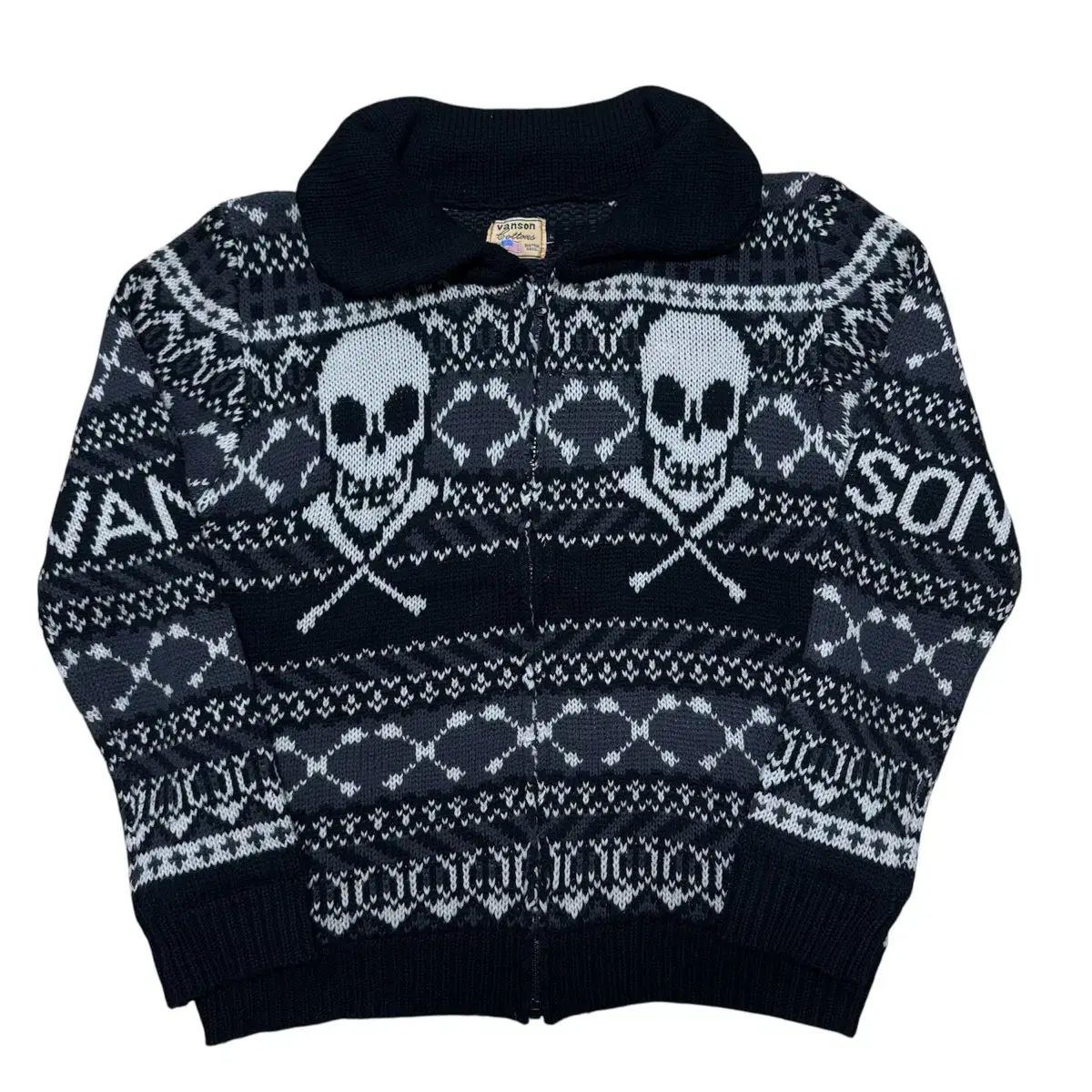 VANS ボーン スカル カウチン ジップアップ vanson