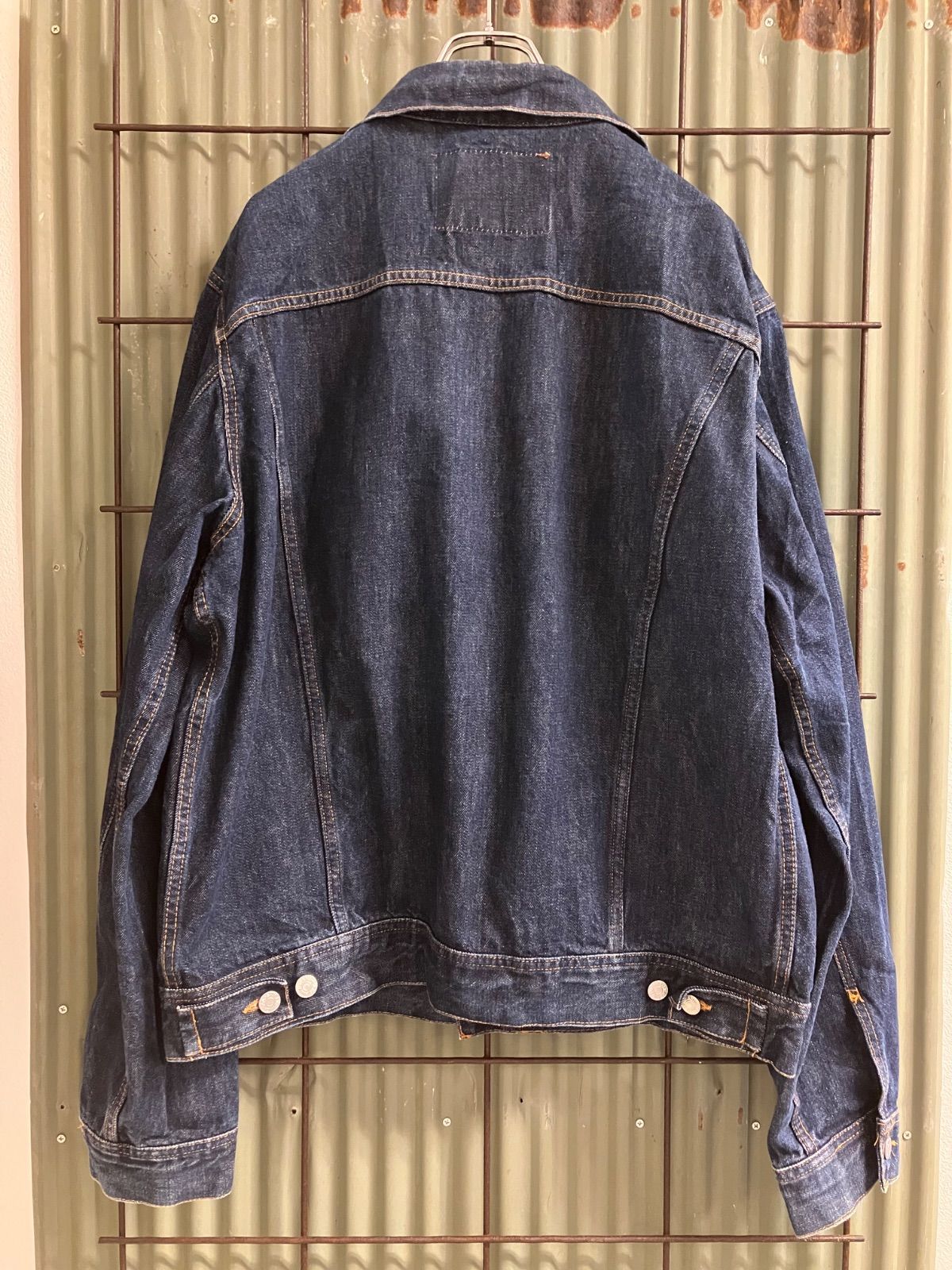Old BIG SIZE Denim Jacket ビッグサイズ デニムジャケット 濃紺 イタリア製 カバーオール 古着 Vintage ビンテージ ヴィンテージ