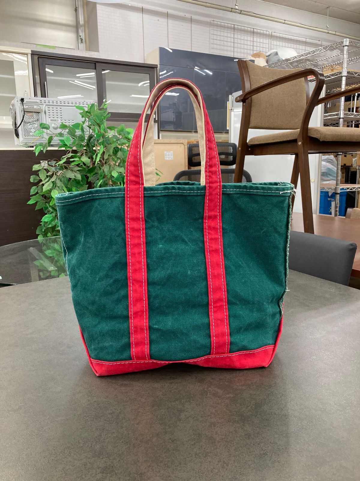 希少廃盤 LLBean エルエルビーン トートバッグ 赤/緑　カタディン 旧ロゴ 希少廃盤 LLBean エルエルビーン トートバッグ 赤/緑 カタディン 旧