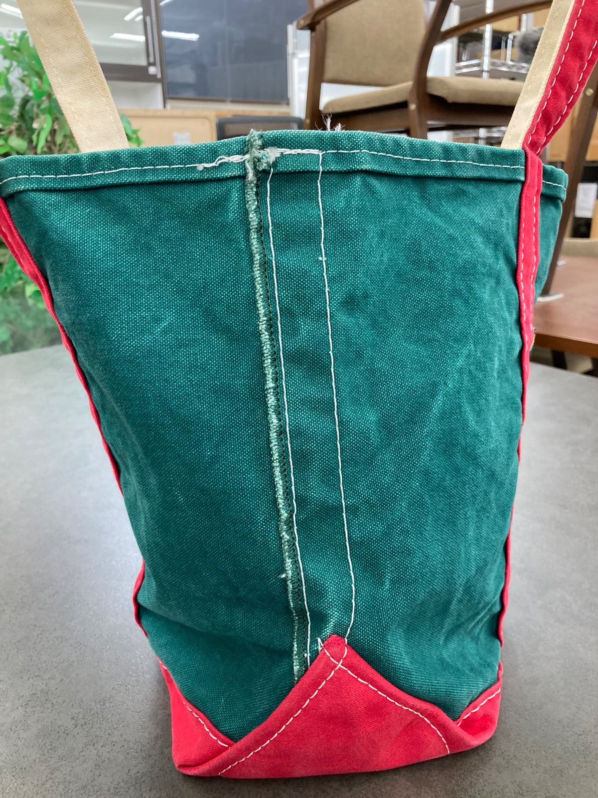 LLBean エルエルビーン 80Ss90s トートバッグ 緑/赤 カタディン 平塚