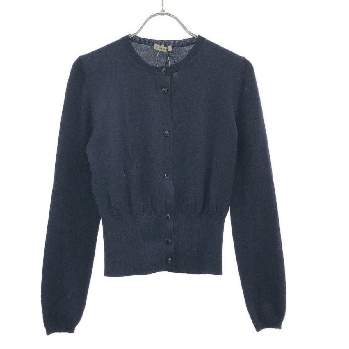 miu ミュウミュウ ニットカーディガン DNA 558 ネイビー 38