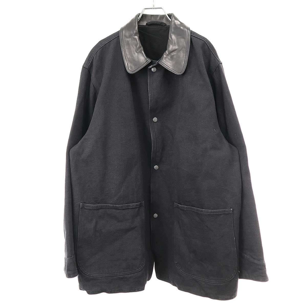 COMOLI コモリ 24AW デニムレザーワークジャケット A03-01027 ブラック 3