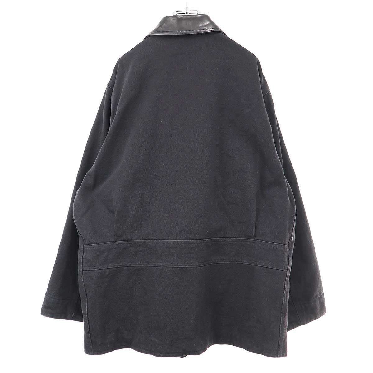 COMOLI コモリ 24AW デニムレザーワークジャケット A03-01027 ブラック 3