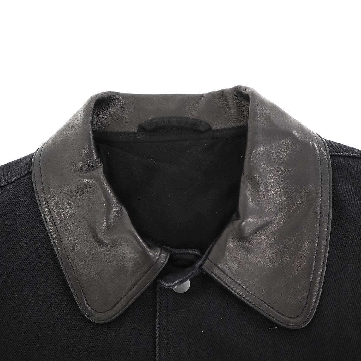 COMOLI コモリ 24AW デニムレザーワークジャケット A03-01027 ブラック 
