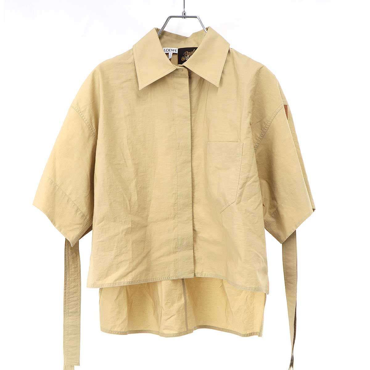 LOEWE Paula s Ibiza ロエベ パウラズ イビザ 23SS ショートスリーブシャツ S616Y05X14 ベージュ 34