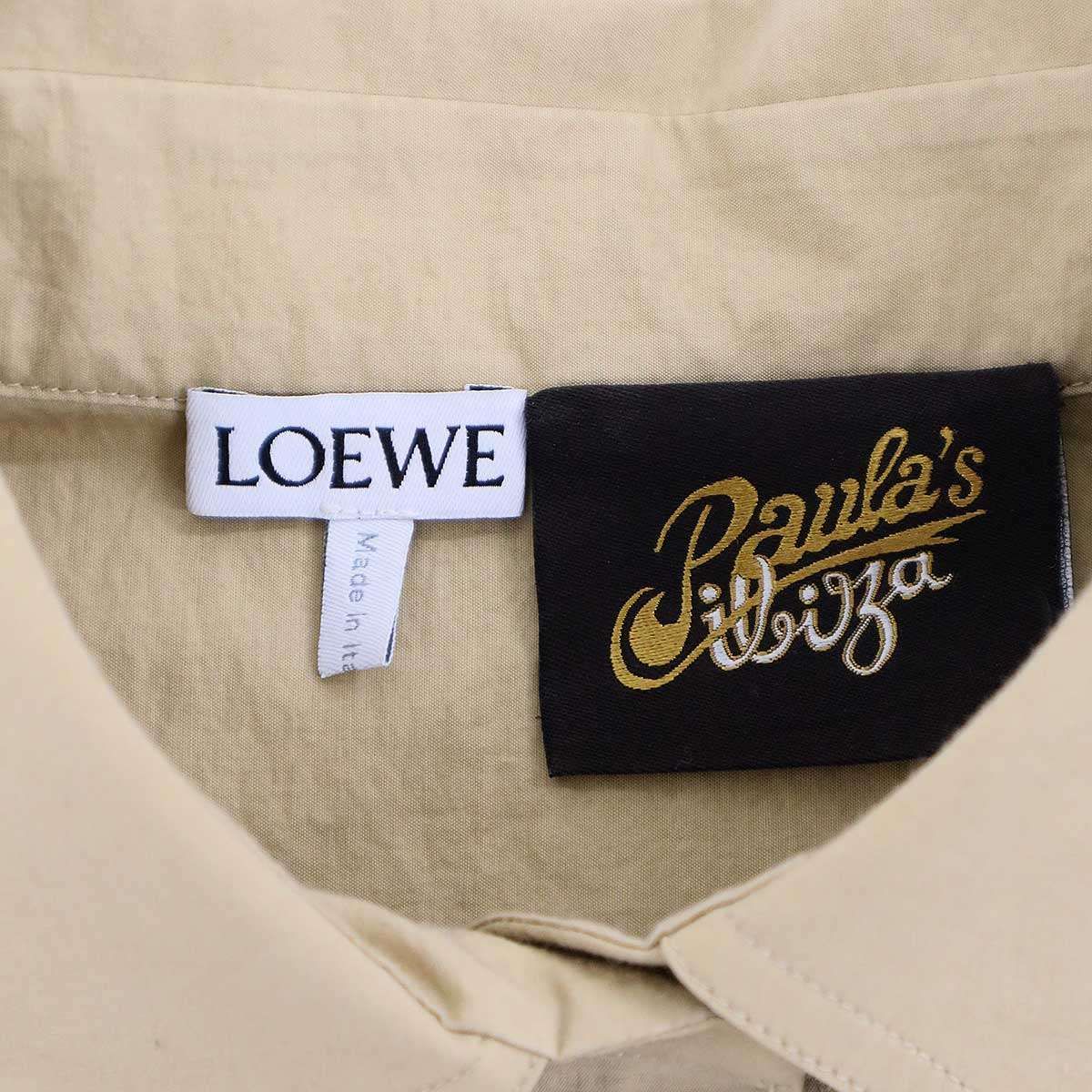 トレンド品から定番まで。 LOEWE Paula s Ibiza ロエベ パウラズ イビザ 23SS ショートスリーブシャツ S616Y05X14 ベージュ 34
