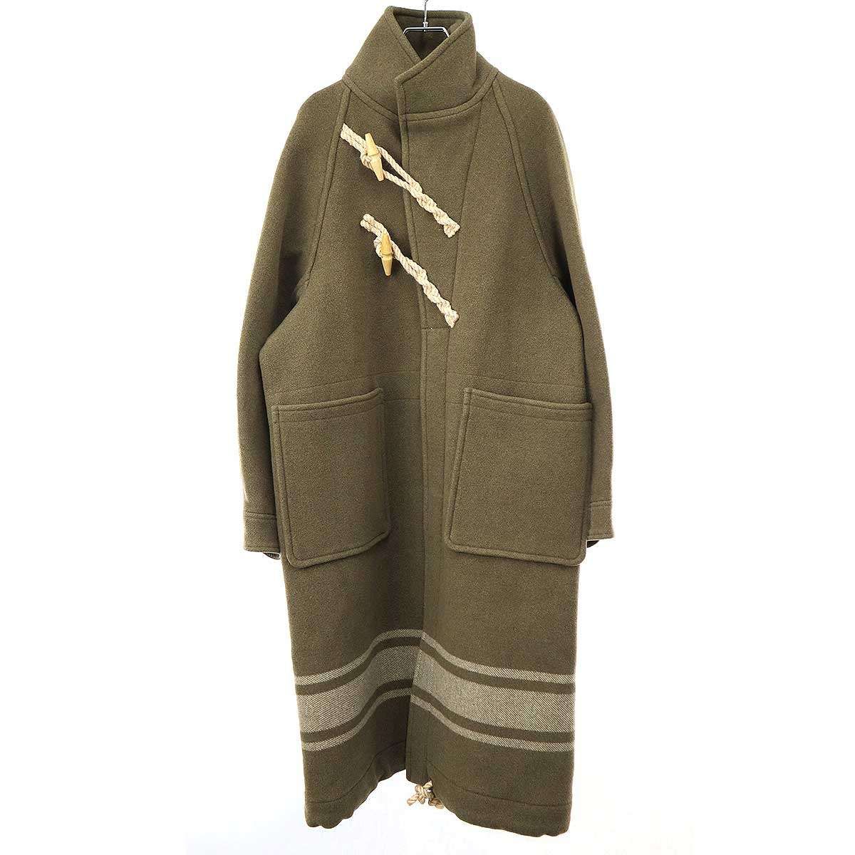 HYKE ハイク DOUBLE FACE DUFFEL COAT ダブルフェイスダッフルコート 192-17209 カーキ 1