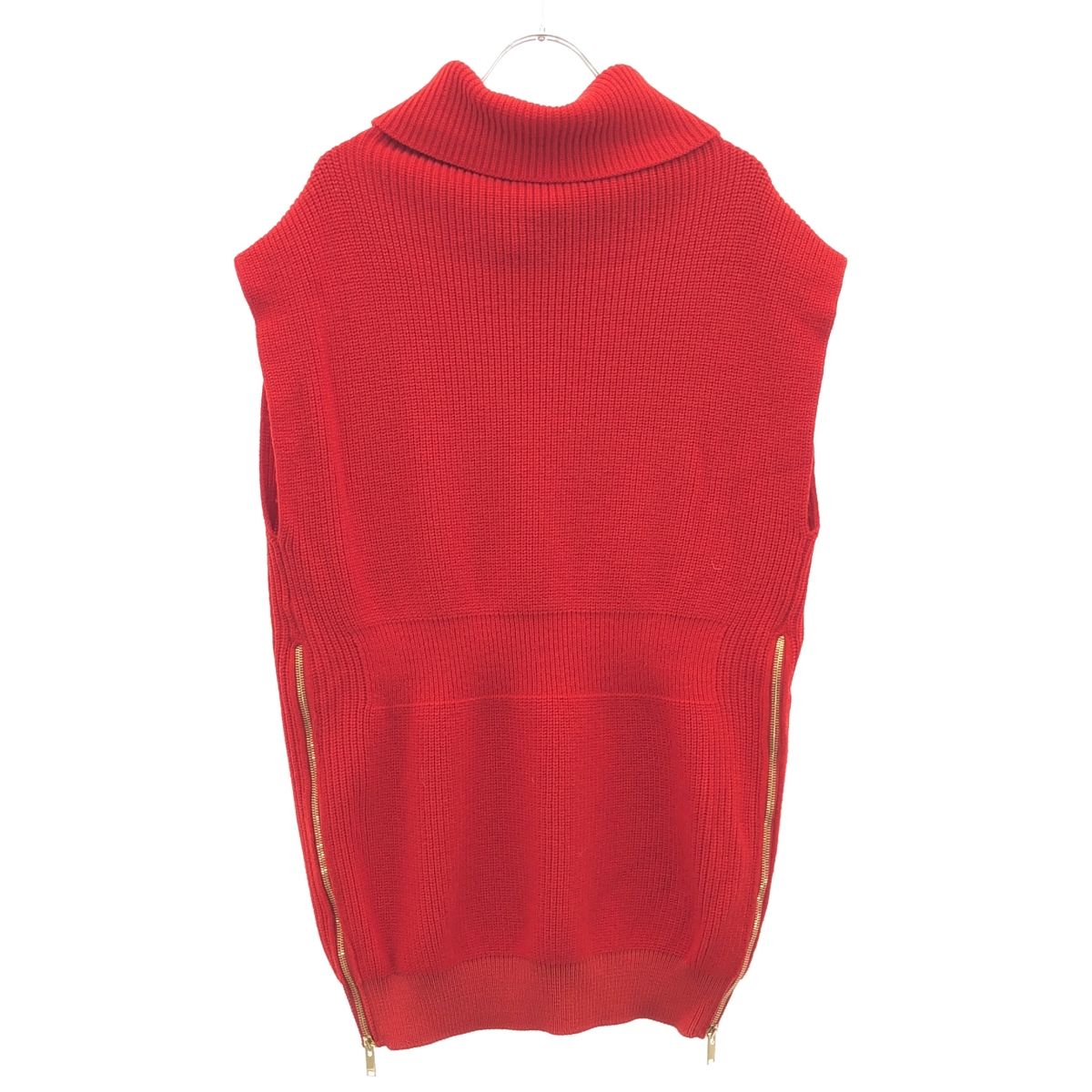 STELLA McCARTNEY ステラ マッカートニー タートルネックリブニットベスト 520144 レッド 36