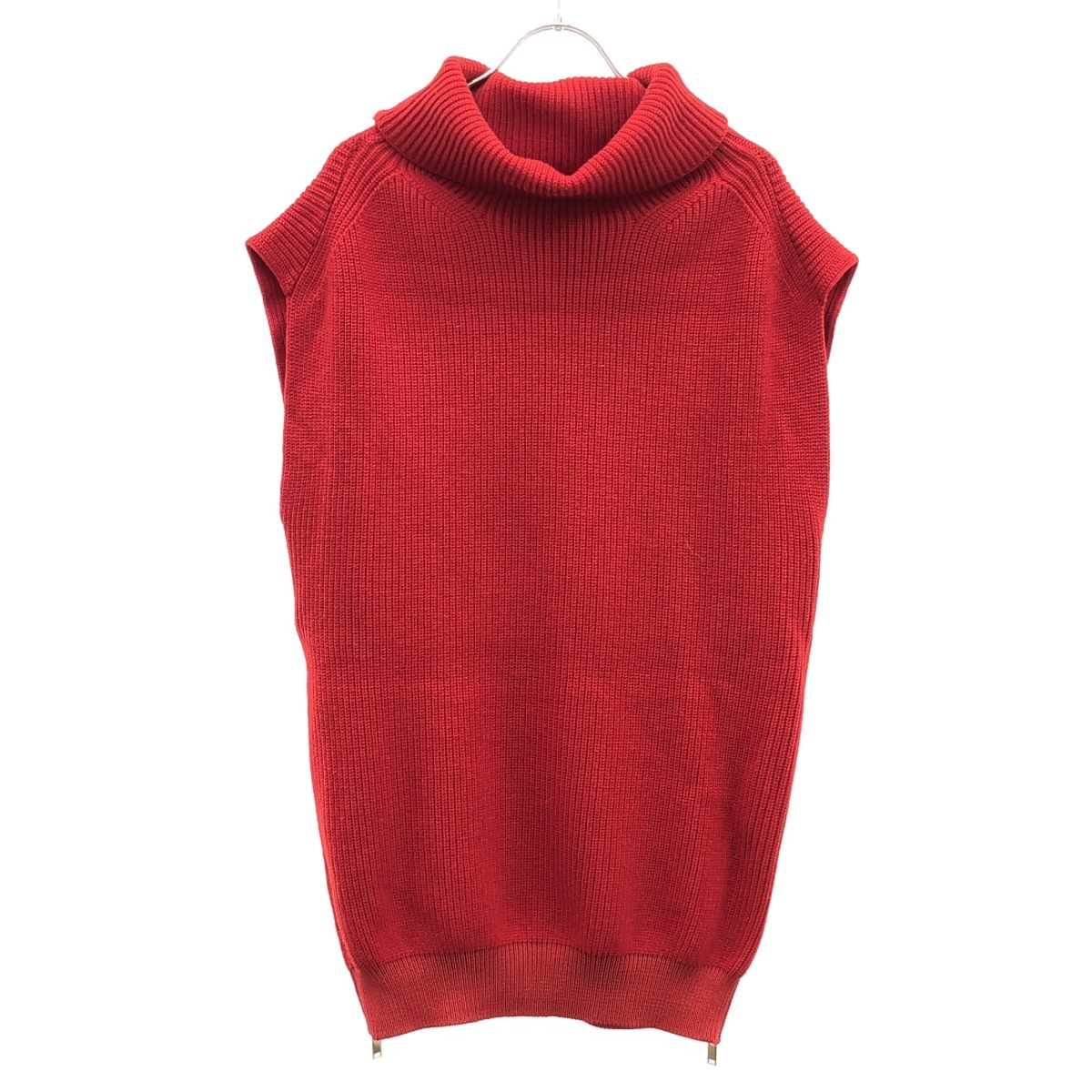 STELLA McCARTNEY ステラ マッカートニー タートルネックリブニットベスト 520144 レッド 36