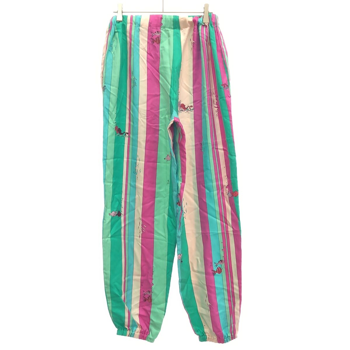 EMILIO PUCCI エミリオプッチ シルクイージーパンツ 81RT72 グリーン 40