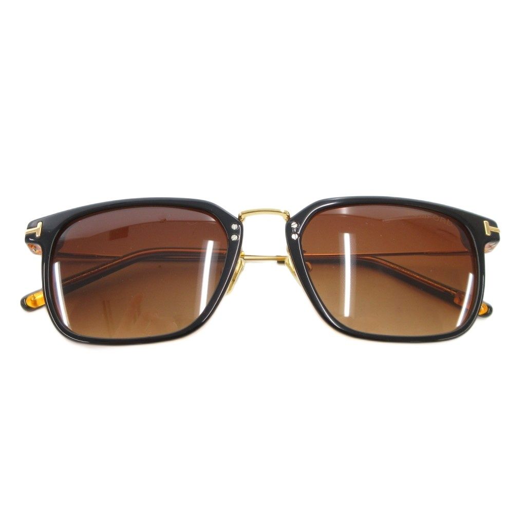 トムフォード TOM FORD サングラス ウェリントン スクエア 52口21 145 ゴールド 茶 ブラウン FT1042-D JS GY18