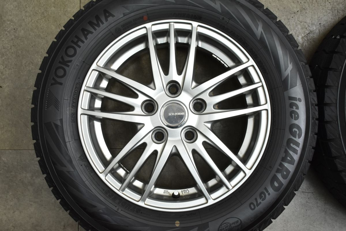 エコフォルム 15 in 6 J 45 PCD 114 3 ヨコハマ アイスガード iG 70 195 65 R ノア ヴォクシー ステップワゴン セレナ アクセラ