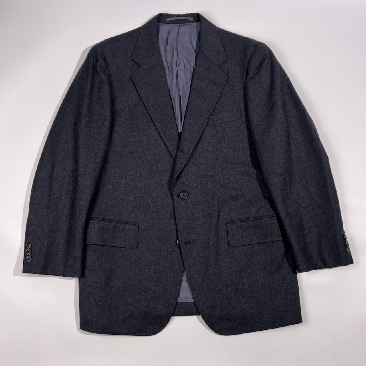 上下 J.PRESS ジェイプレス 背抜き テーラドジャケット スラックス スーツ 上 94-84-170 下 82 ダークグレー メンズ