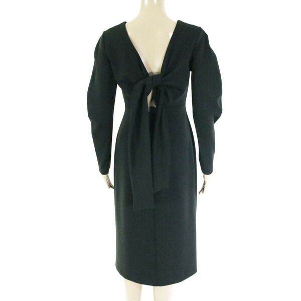 75 OFF メイメイジェイ MEIMEI J ワンピース 38 EOP 1726 Sサイズ ブラック レディース 長袖ワンピース ミディアム丈 イタリア製