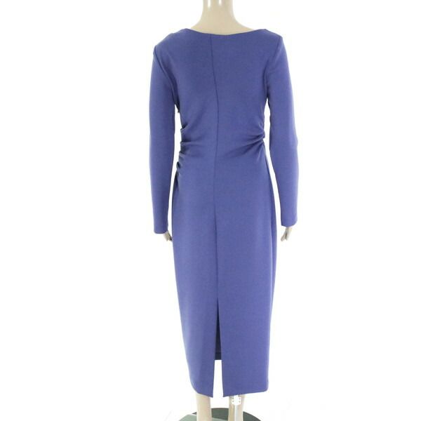 75 OFF メイメイジェイ MEIMEI J ワンピース 38 EOP 1727 Sサイズ ブルー レディース ロングワンピース 長袖 ギャザードレープ イタリア製