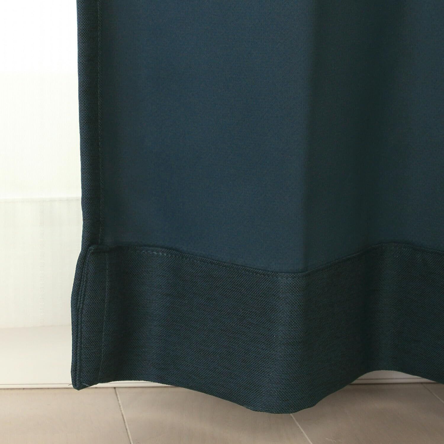  商品 ピュリー 断熱 5089ダーケストブルーNB 幅100 x丈205 cm 組 二重織り 節電 防炎加工 保温 1級遮光 防寒 省エネ 遮光カーテン 冷暖房効果アップ 厚手 カーテン インテリア 生活道具