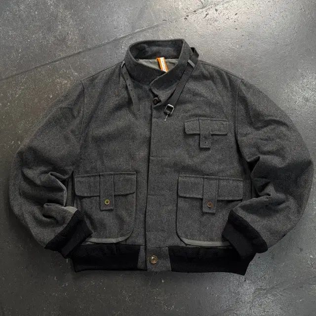 100 カステルバジャック ヘリンボーン ウール ジャケット