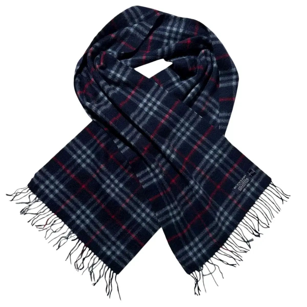 OS バーバリー カシミア チェック マフラー