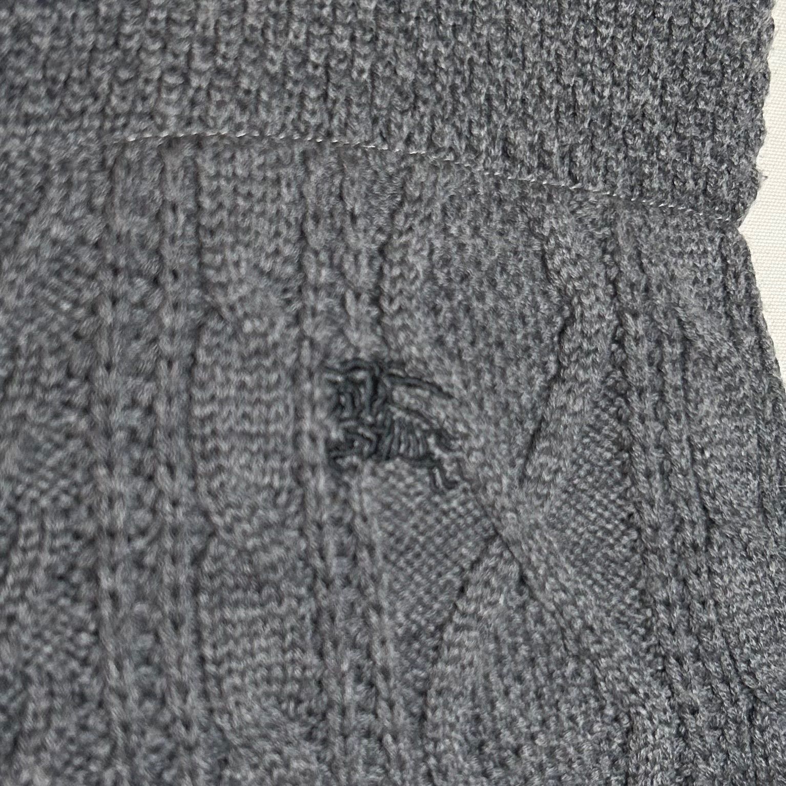 BURBERRY BLACK LABEL フード付きケーブル編みベスト バーバリーブラックレーベル BURBERRY BLACK LABEL ニットベスト