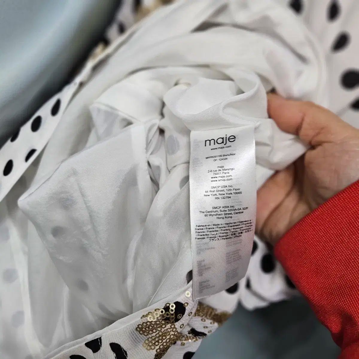 Maje ミニワンピース 38 Mini jacquard knit dress Black / Gray For Women | Maje