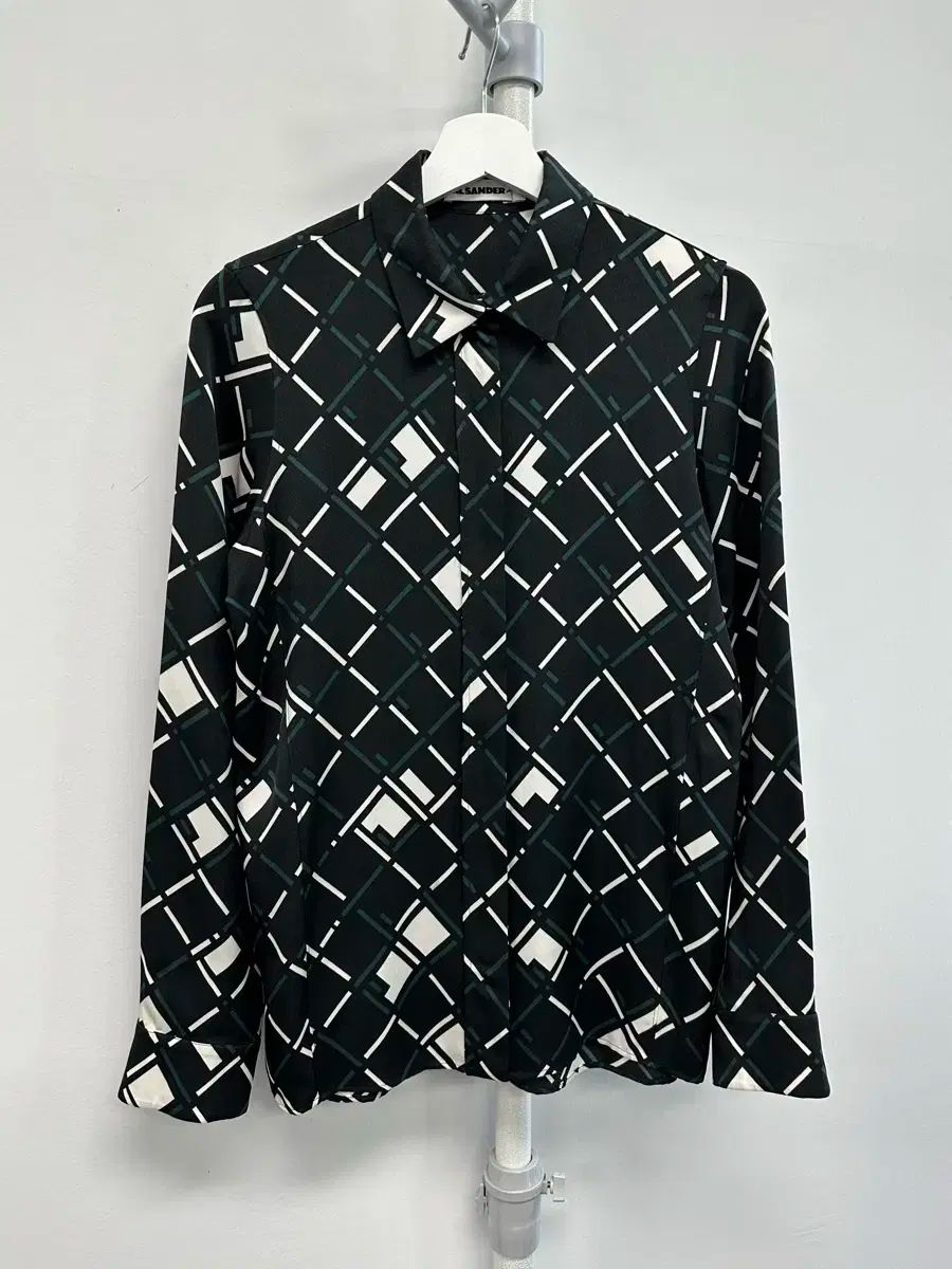 ジルサンダー ジオメトリック シルク シャツ ブラウス