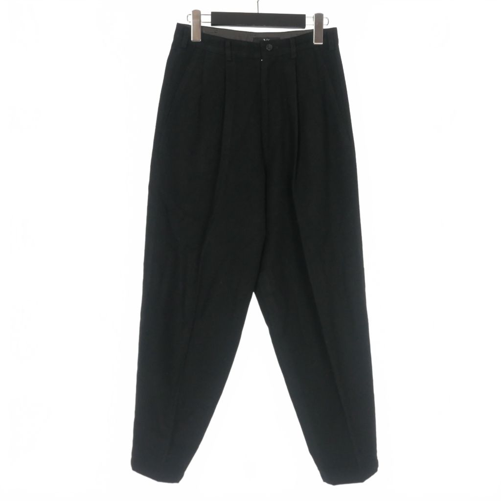 ワイズ Y s ヨウジヤマモト ウール ツータックパンツ スラックス ブラック 黒 YJ-P51-131