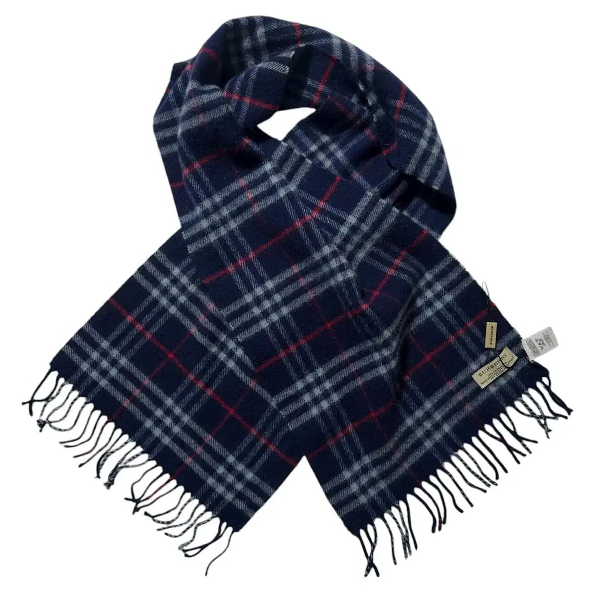 OS バーバリー ラムウール CHECK マフラー