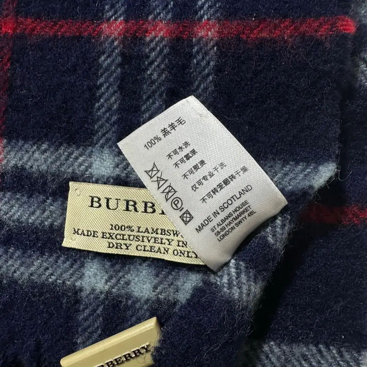 OS バーバリー ラムウール CHECK マフラー マフラー 小物