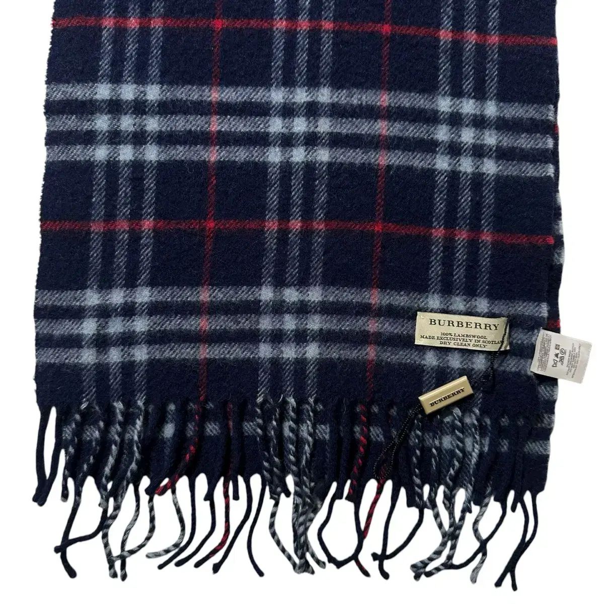 OS バーバリー ラムウール CHECK マフラー