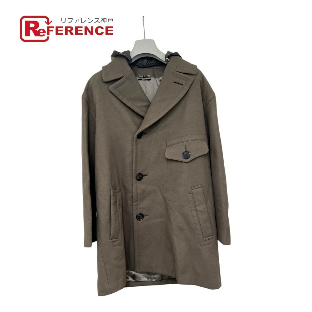 HERMES エルメス ロングコート チェスター PT9617 ウール グレージュ グレー