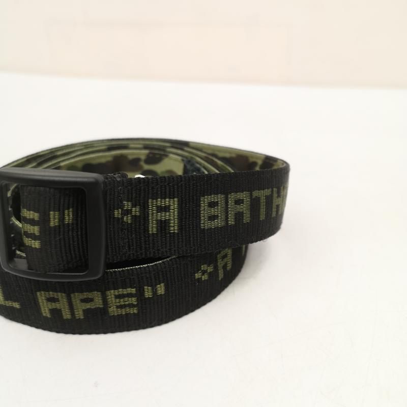 アベイシングエイプ 猿迷彩 カモフラ ロゴ ナイロン ベルト メンズ