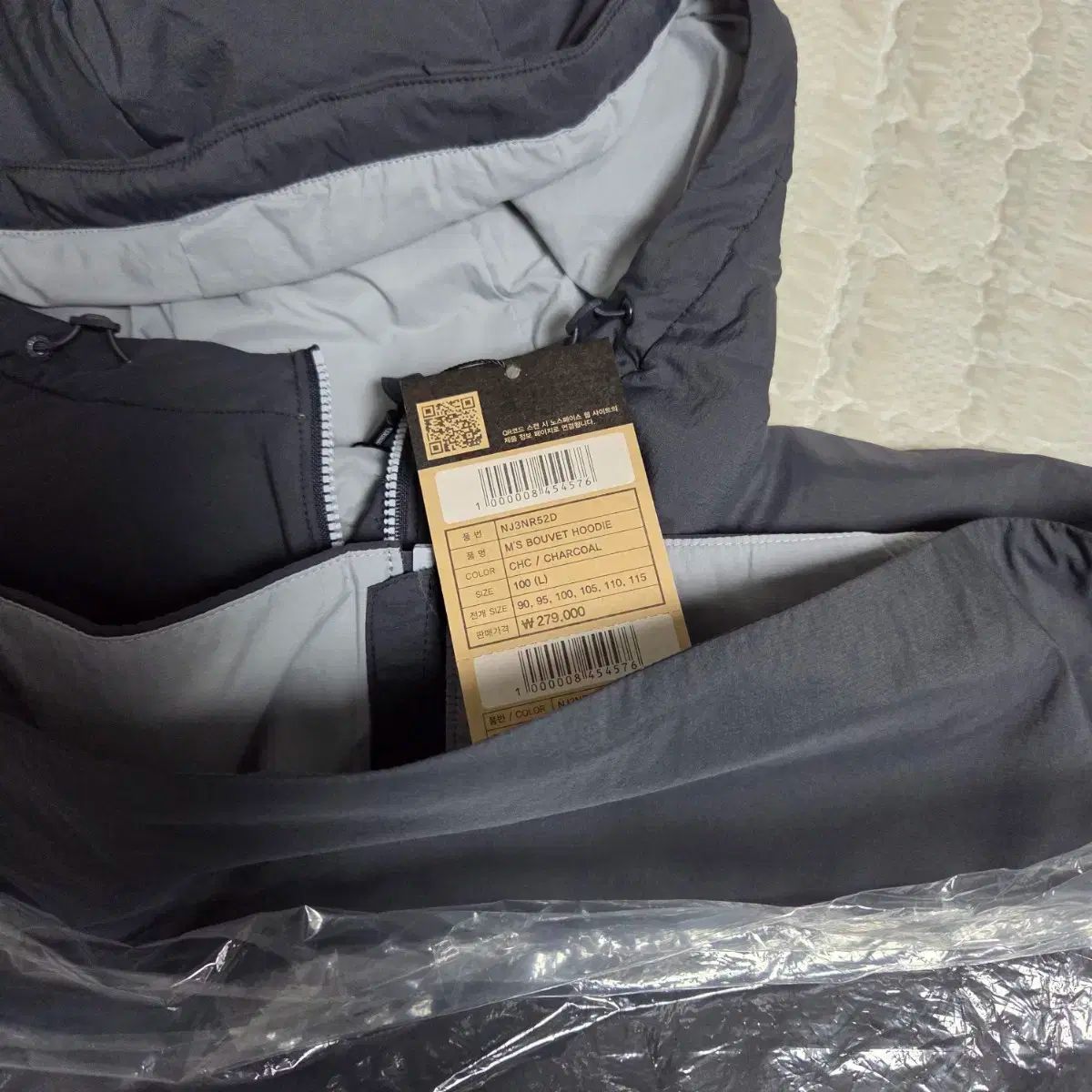 THE NORTH FACE ザノースフェイス メンズ ブーベ ジャケット フーディー NJ3NR52D チャコール L